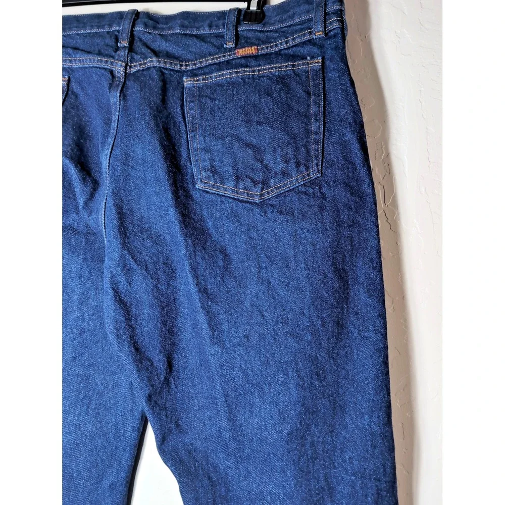 Rustler Jeans Men's 42 X 30 Dark Wash Straight Leg Stretch Western Ranch